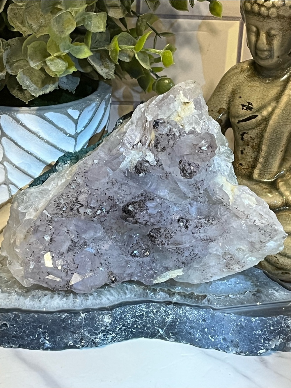 Lavender Amethyst with Goethite